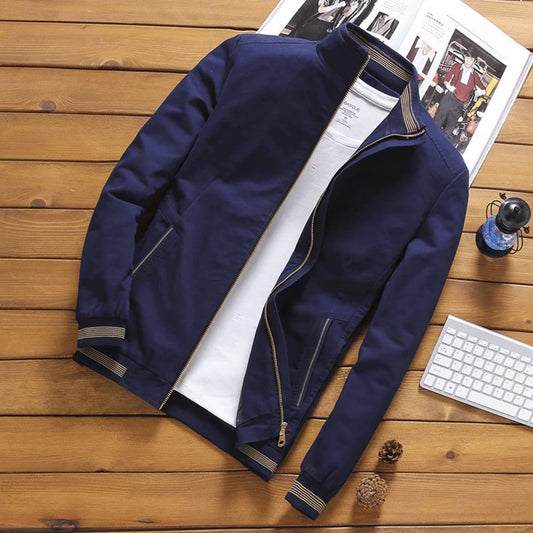 Sem – Chaqueta de motorista con cremallera para hombre