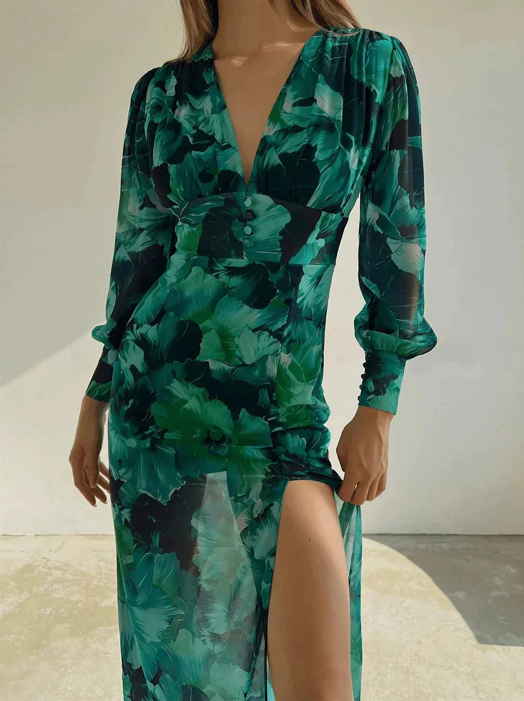 Anne – Elegante Jurk Met Lange Mouwen Voor Dames