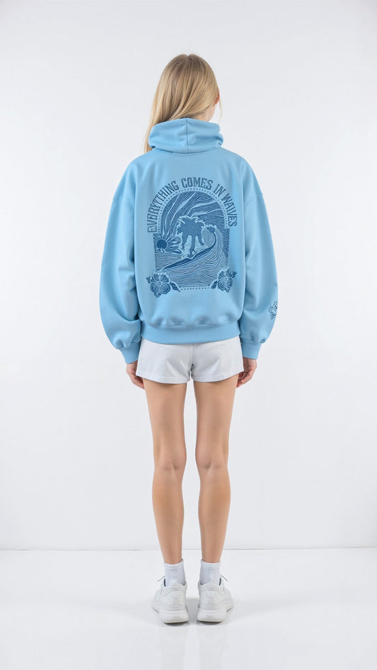 Avara Sweat à capuche oversize pour femmes | Brodé, style décontracté confortable