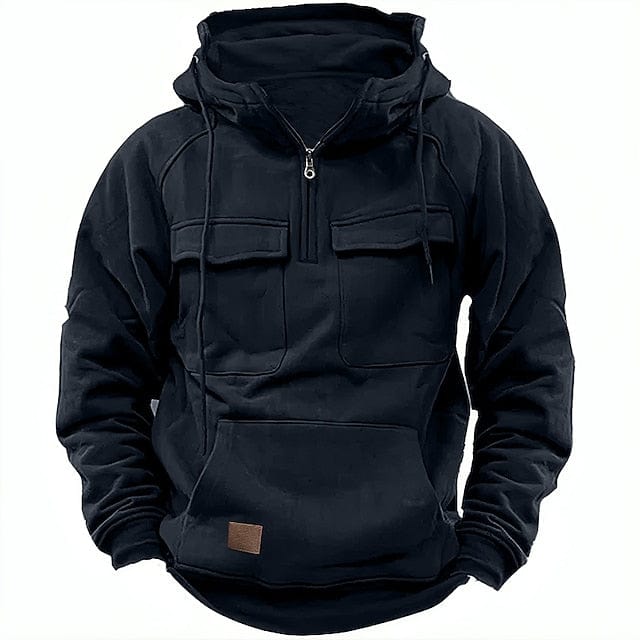 Alvaro | Hoodie met voering van katoenmix