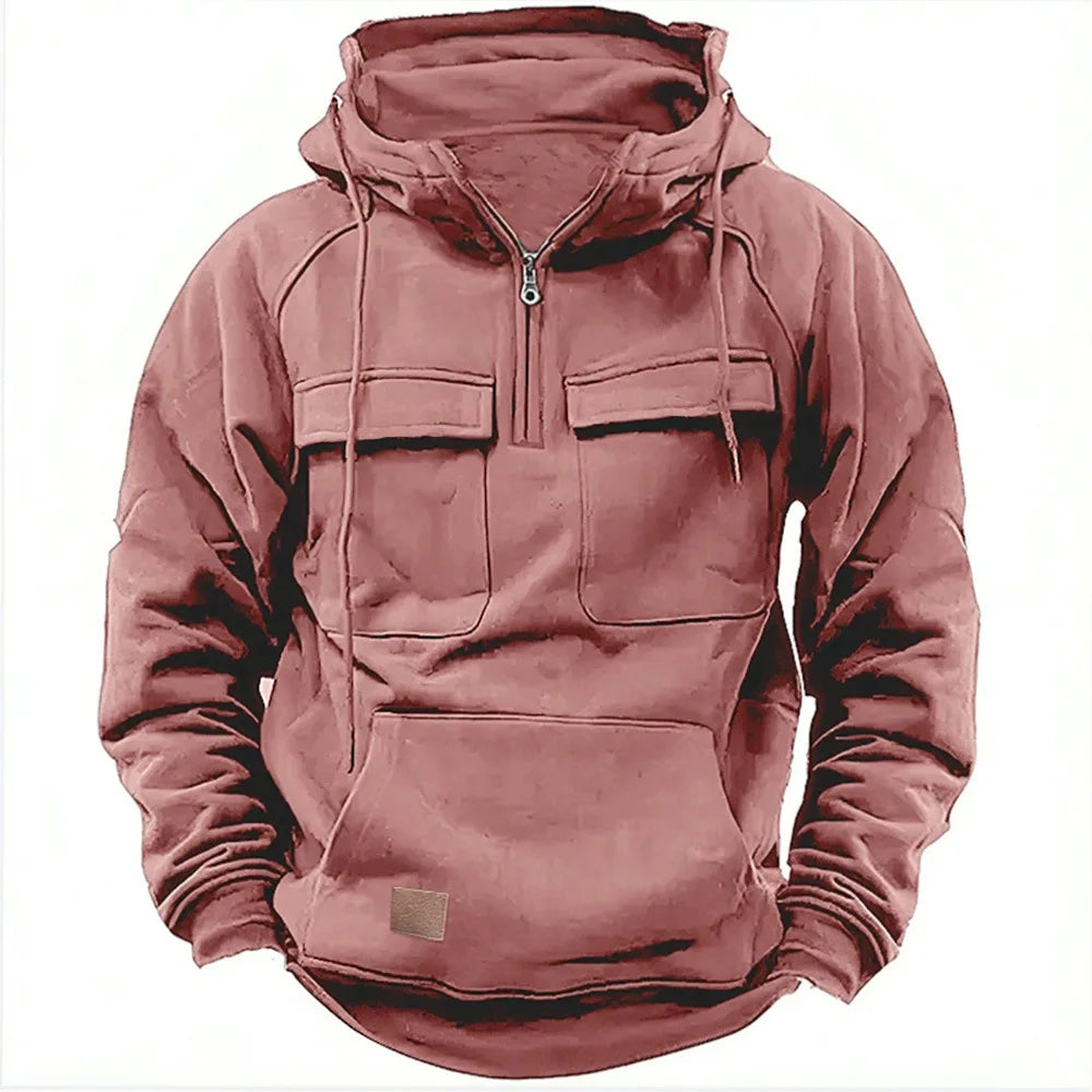 Alvaro | Hoodie met voering van katoenmix
