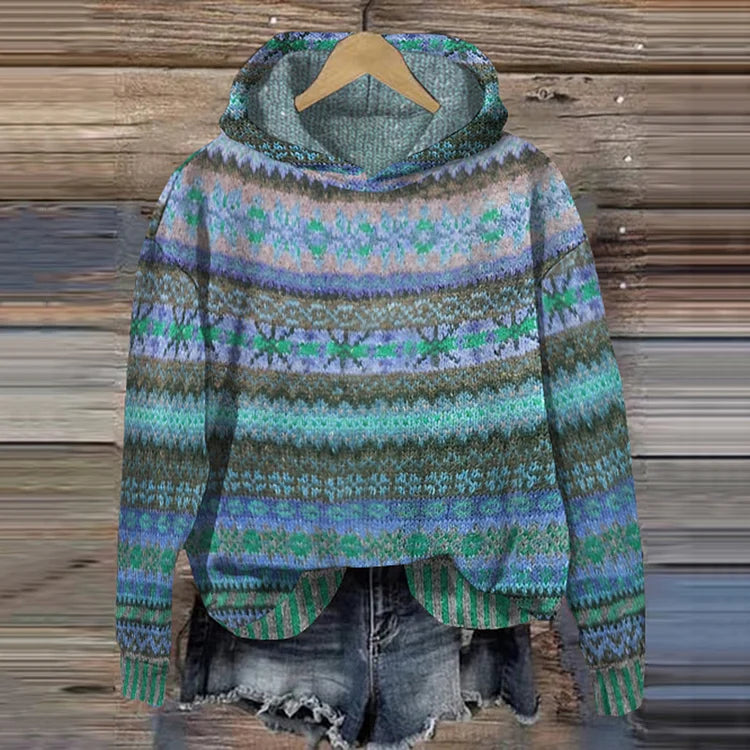 Amelia | Stijlvolle hoodie met Noors motief