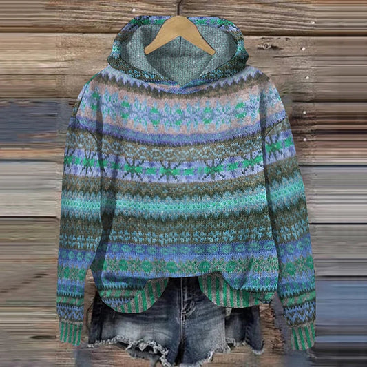 Amelia | Stijlvolle hoodie met Noors motief