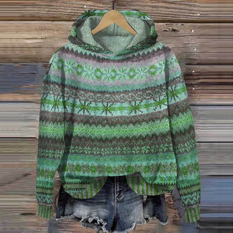 Amelia | Stijlvolle hoodie met Noors motief