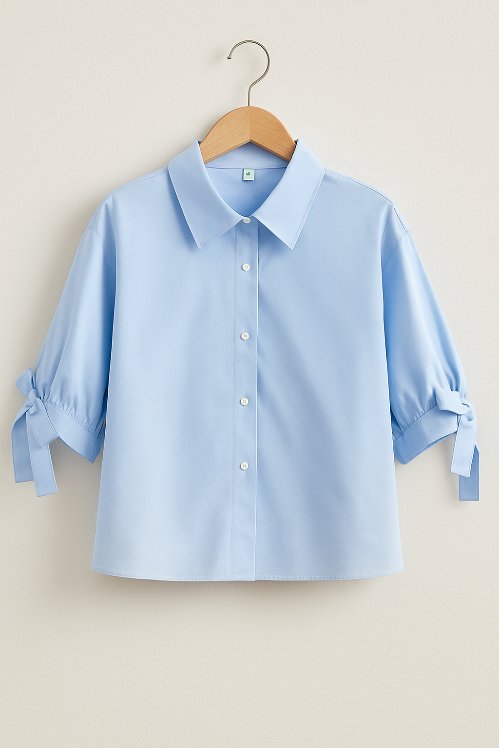 Camicetta Arianna da donna | Maniche 3/4 con nastri, camicetta casual bianca da donna
