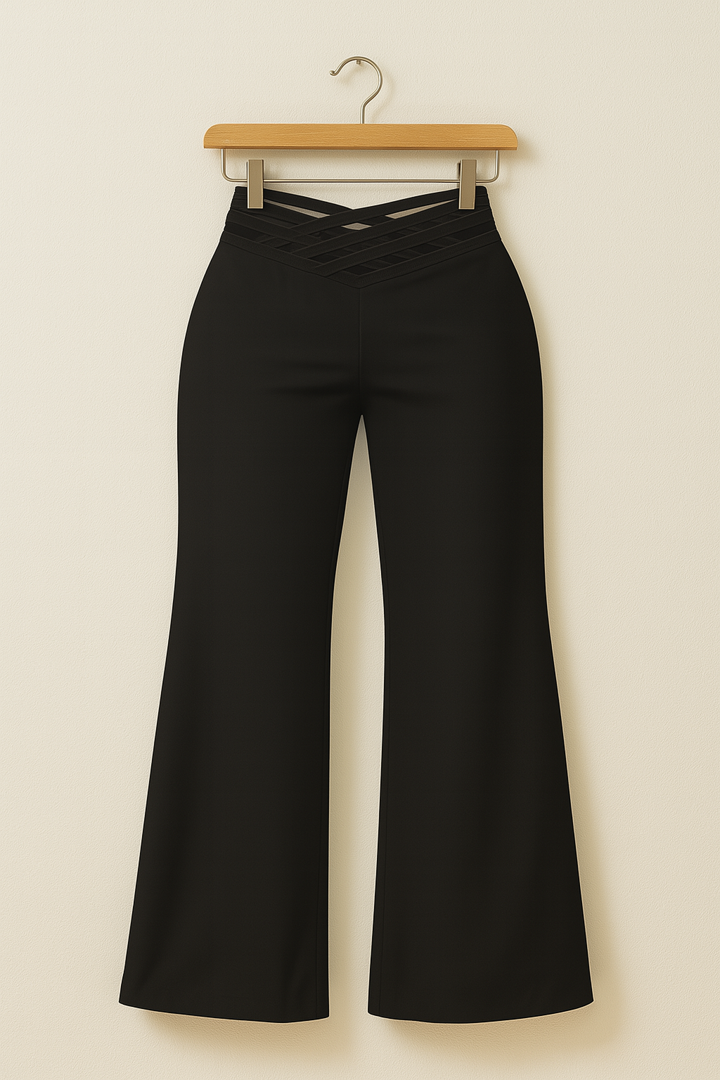 Lunara Edge | Pantalones acampanados para mujer con cintura alta y recortes
