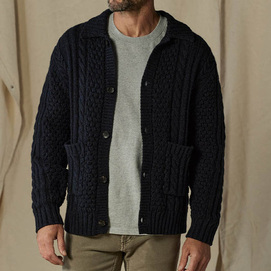 Caden Heren Cárdigan | Grueso Lana, Casual y Casual de Negocios