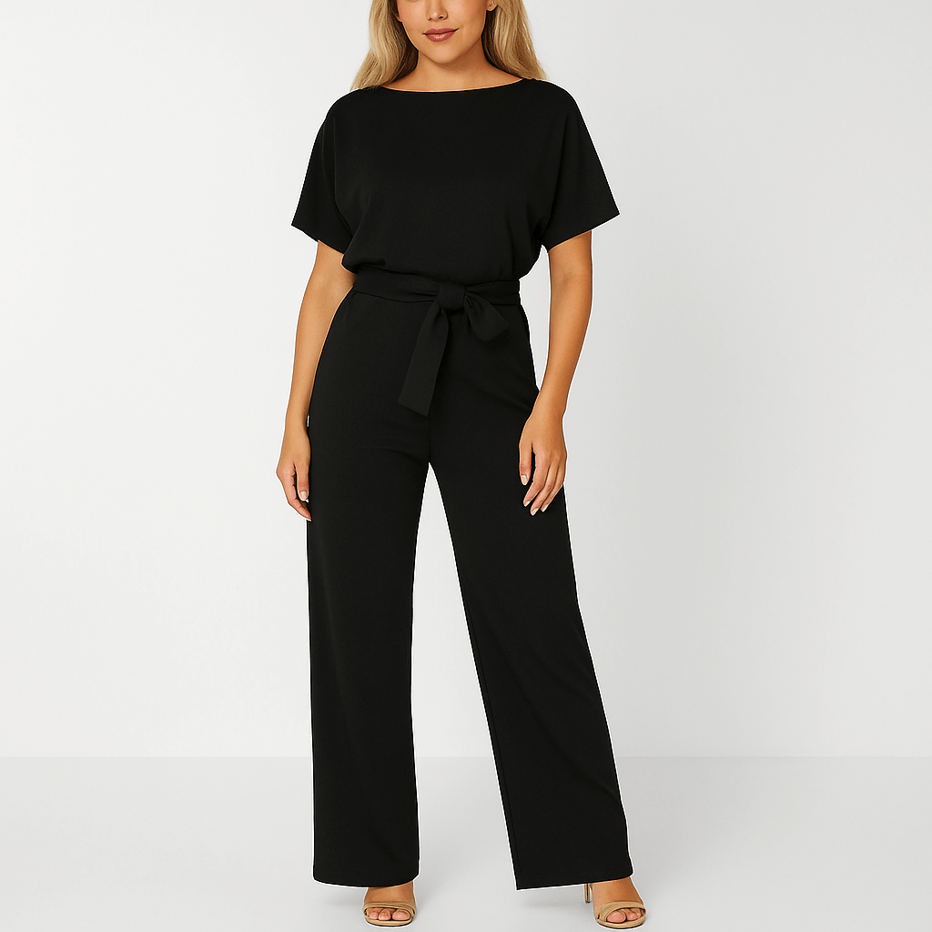 Elva | Mono negro con cinturilla ajustable