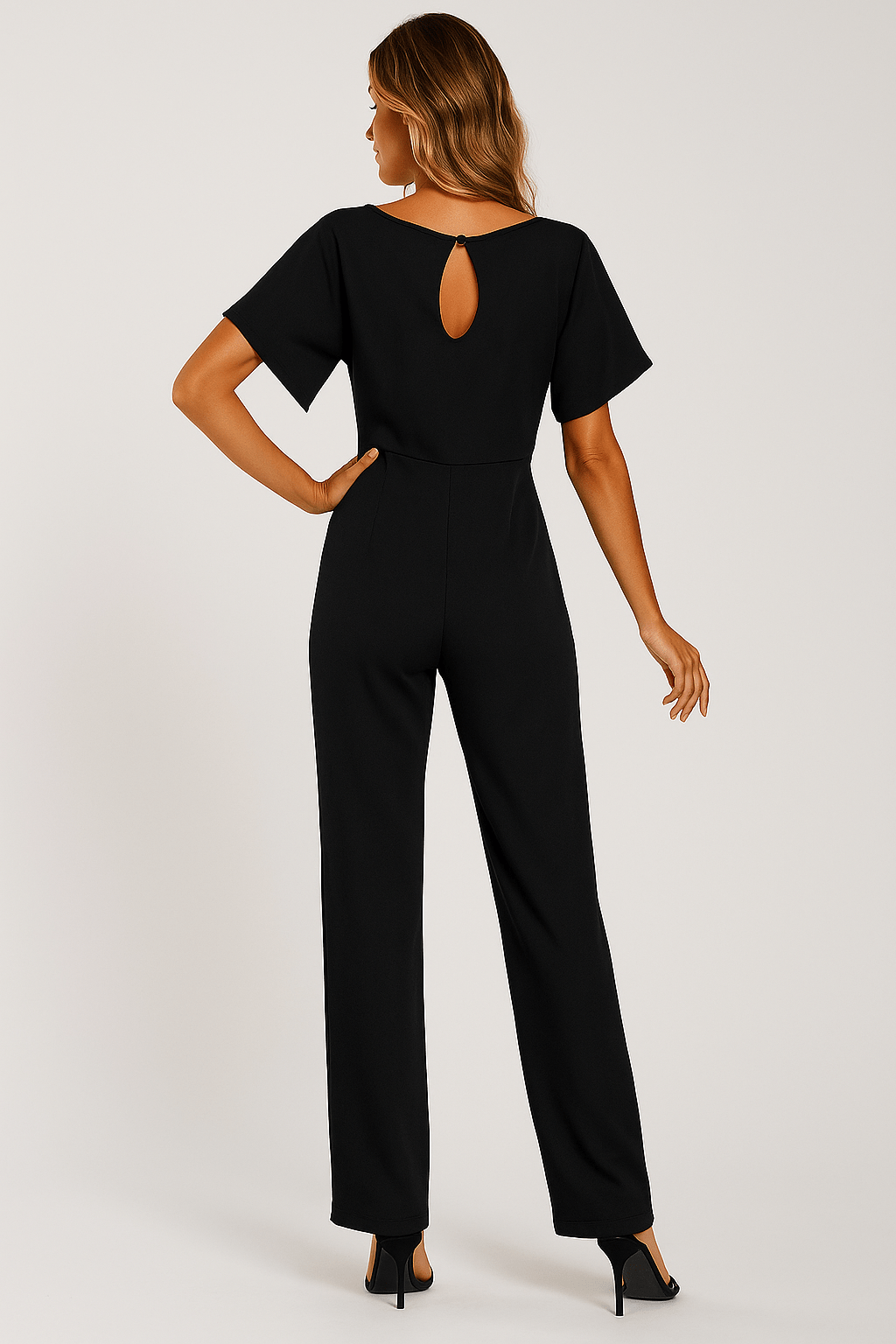 Elva | Mono negro con cinturilla ajustable