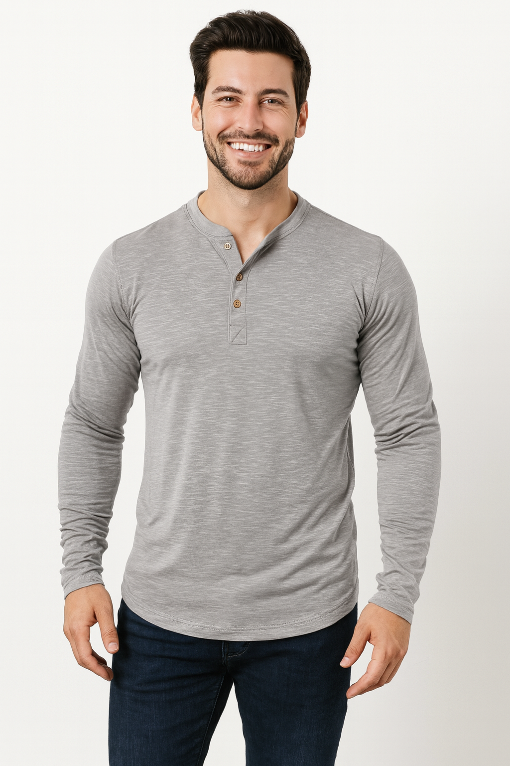 Camisa Henley para Hombre Elysium | Mangas Largas, Suave y Transpirable