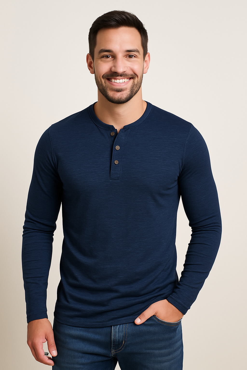 Camisa Henley para Hombre Elysium | Mangas Largas, Suave y Transpirable