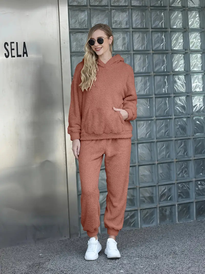 Conjunto de ropa cómoda Gwen Glimmer Dames | Tela Teddy suave, cómodo para el hogar