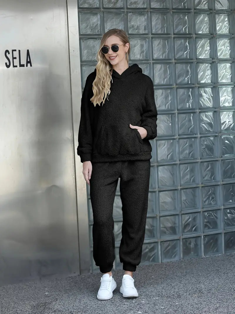 Conjunto de ropa cómoda Gwen Glimmer Dames | Tela Teddy suave, cómodo para el hogar