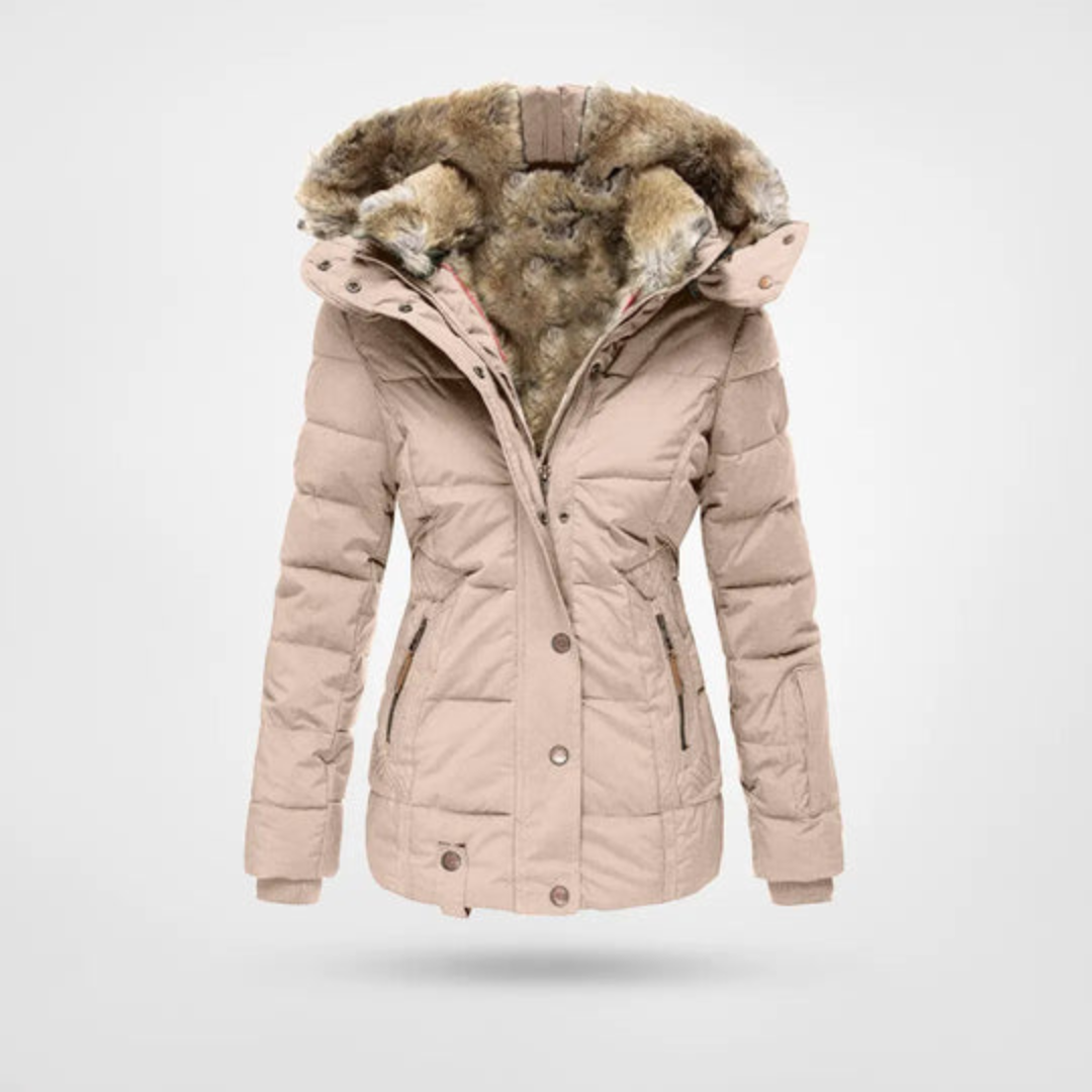 Iva Dames Parka de Invierno | Relleno Acolchado Caliente, Look Moderno