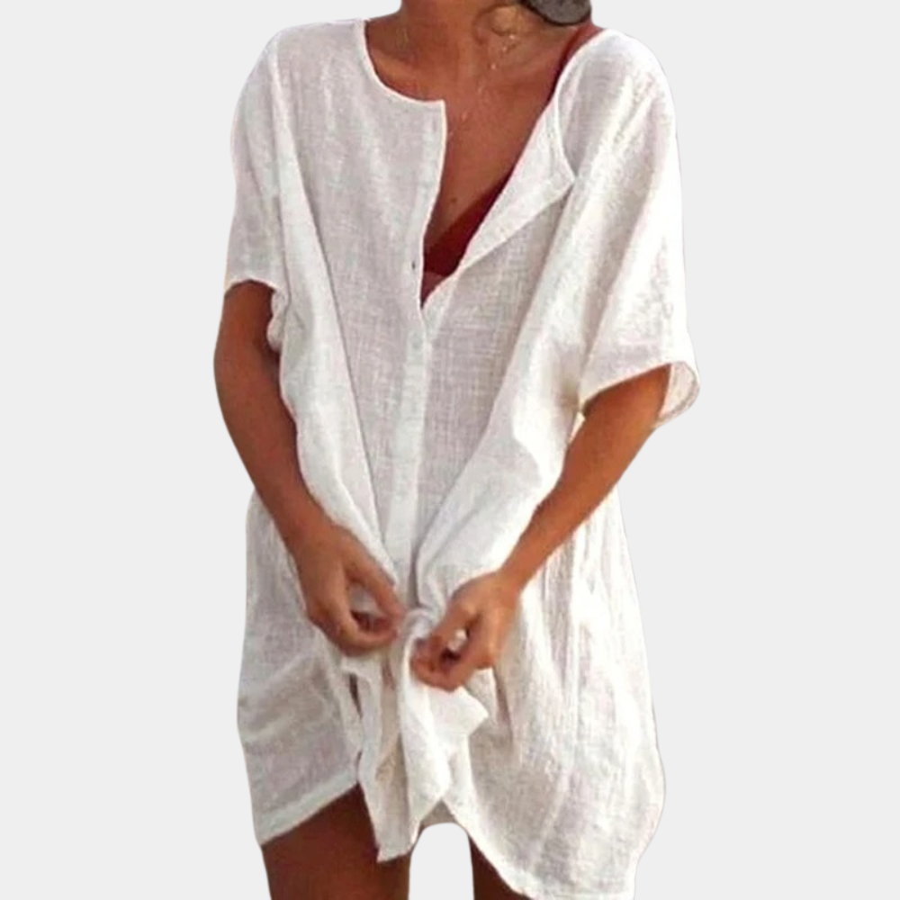 SummerGrace Vestido Midi para Mujer – Vestido de Verano Ligero hasta la Rodilla