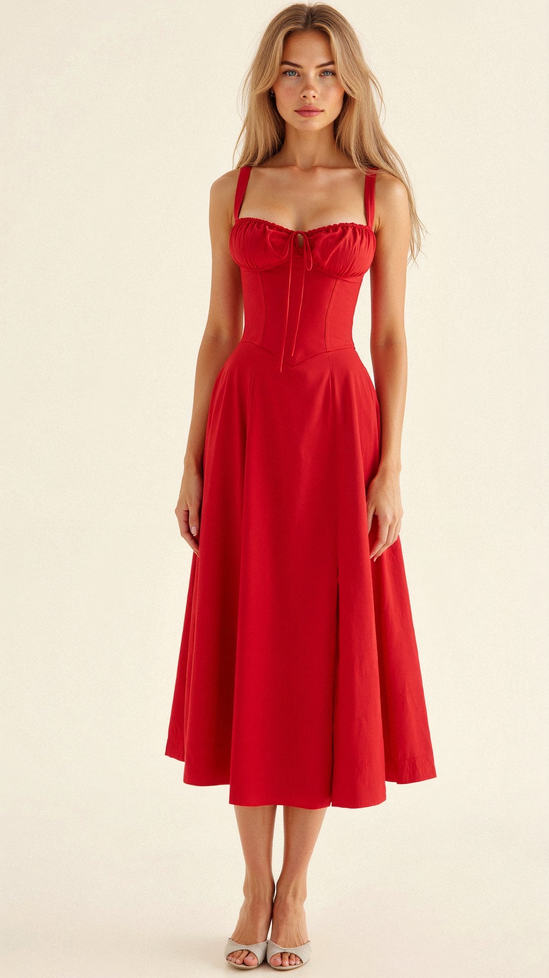 Kiana Dames Elegante Midi Jurk – Casual & Feestelijk