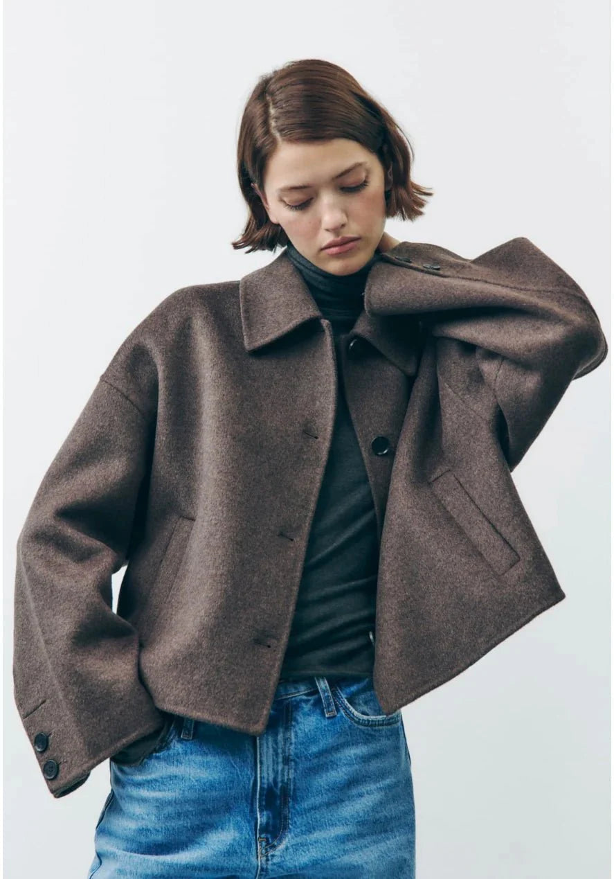 Kora Giacca Oversize da Donna per la Mezza Stagione | Materiale Caldo, Casual ed Elegante