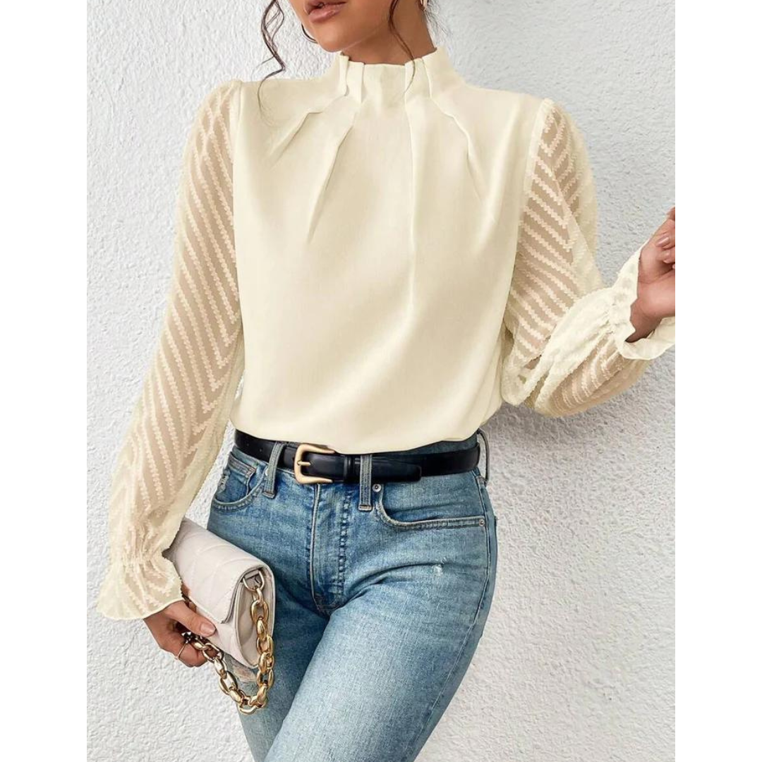 Blusa Luna Dames | Cuellos altos suaves, aspecto cómodo y elegante