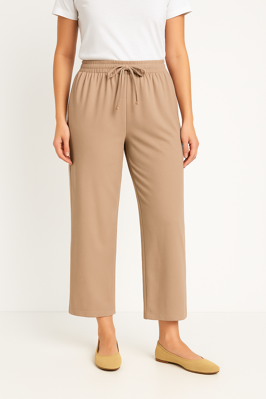 Noor | Elegante pantalón acampanado para mujer con cinturilla cómoda y perneras fluidas