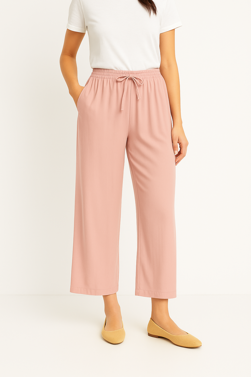 Noor | Elegante pantalón acampanado para mujer con cinturilla cómoda y perneras fluidas