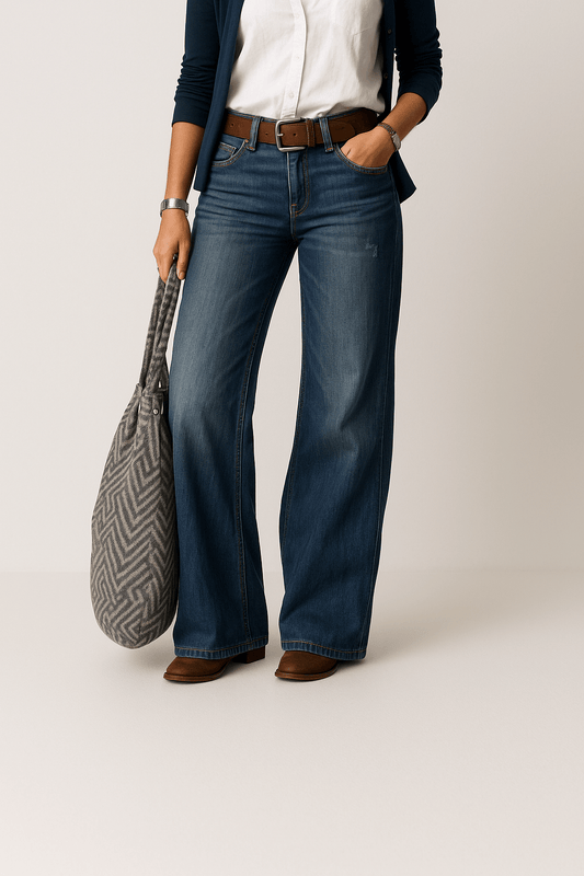 Maja Jean Femme | Pantalon Évasé Moderne, Pantalon Flare Décontracté