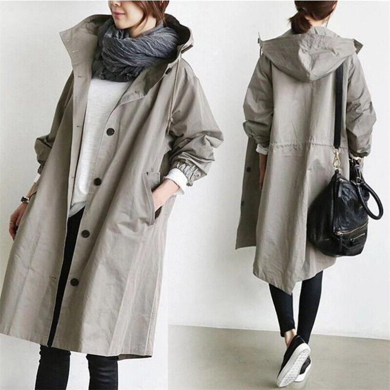 Maria | Elegante waterdichte trenchcoat met capuchon