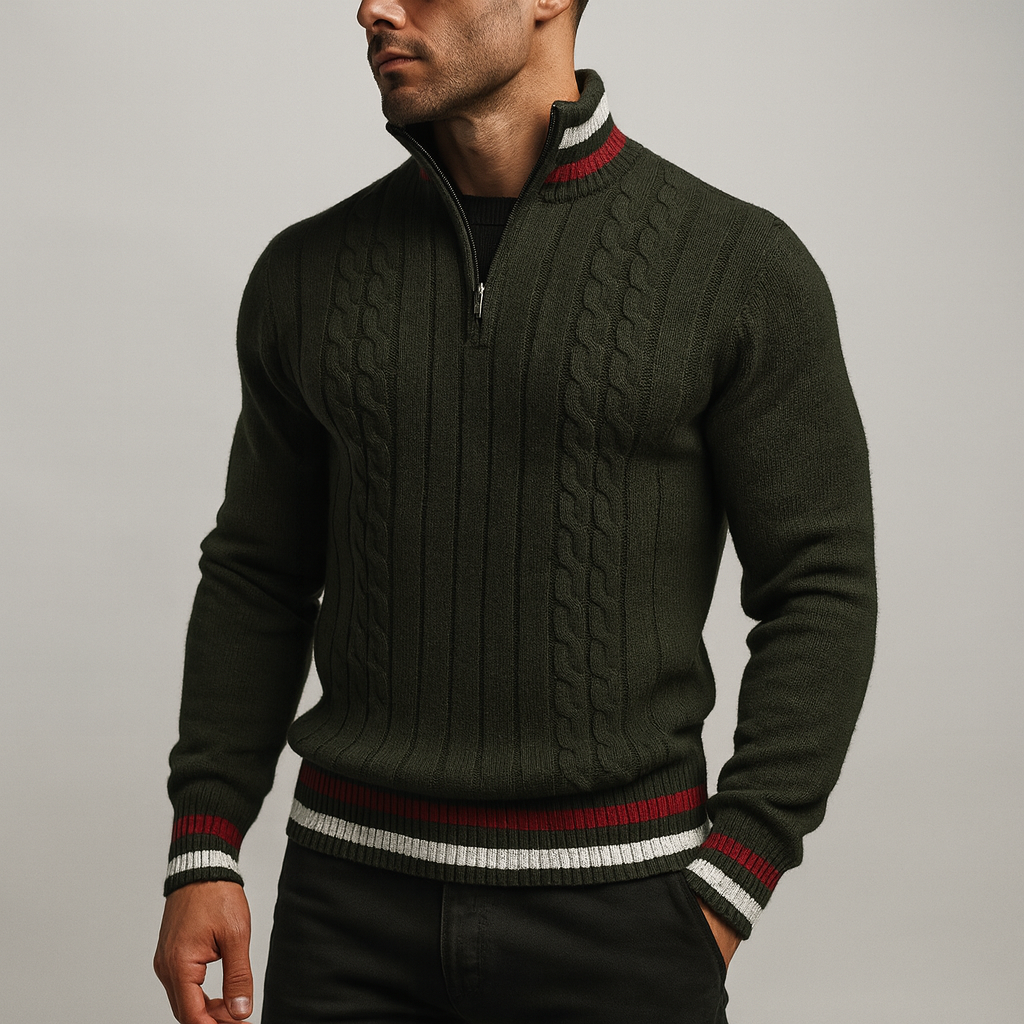 Mathias | Stijlvolle trui met halve rits