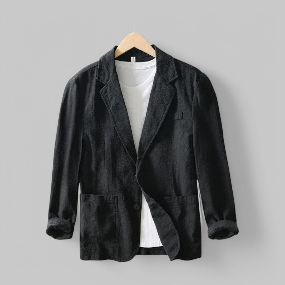 Maximilian | Lichtgewicht vest van linnenmix