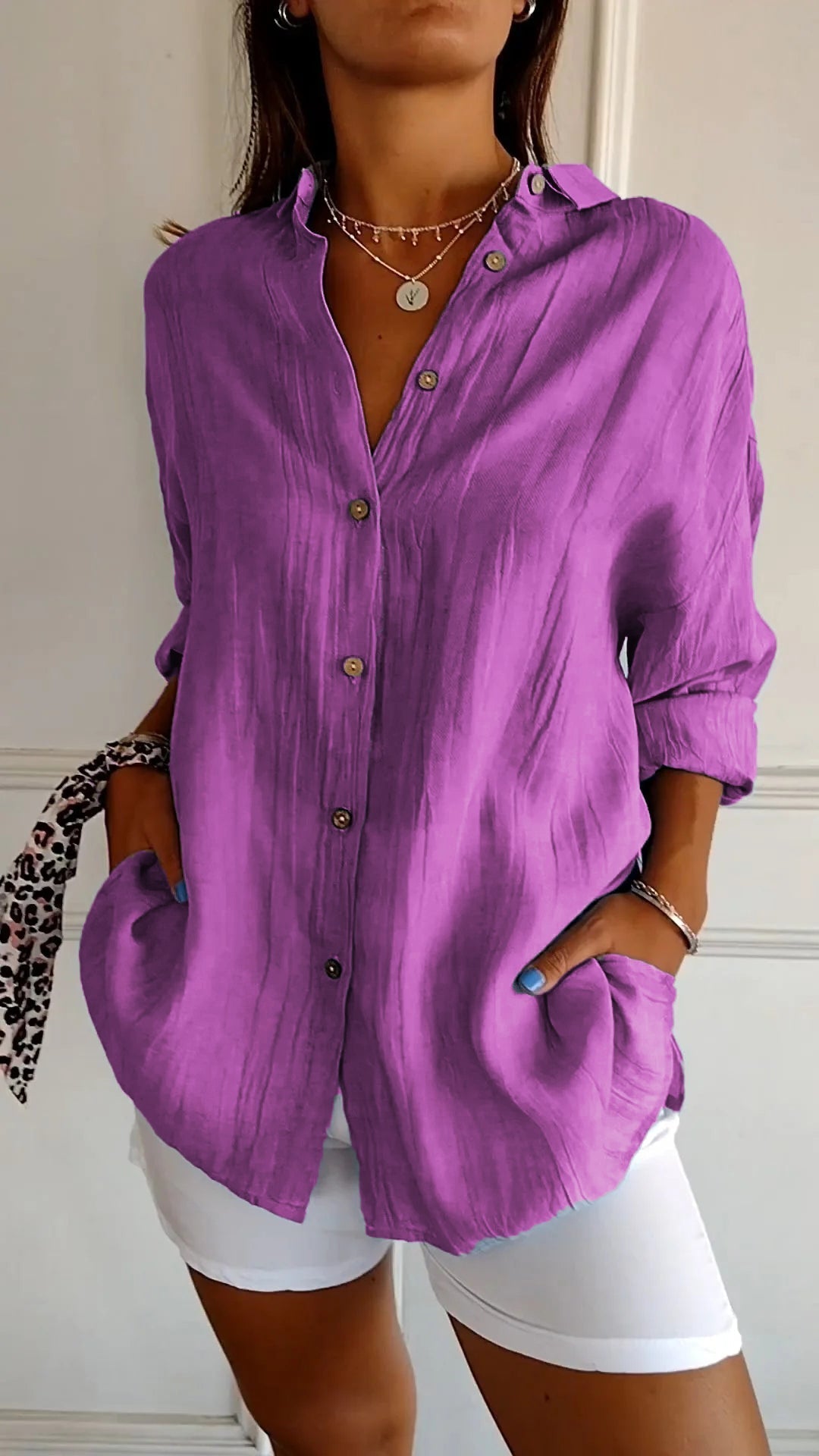 Camisa de botones para mujer Milla | Transpirable, Atemporal