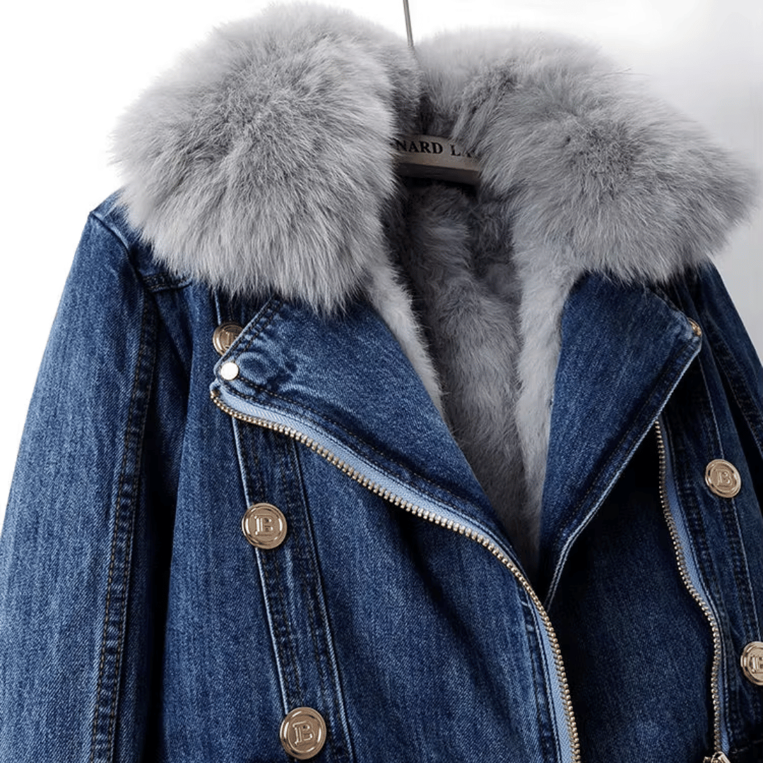 Montessa | Chaqueta de mezclilla con forro de piel para invierno