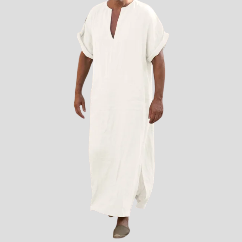 Patrick | Djellaba met V hals lange mouwen en zakken