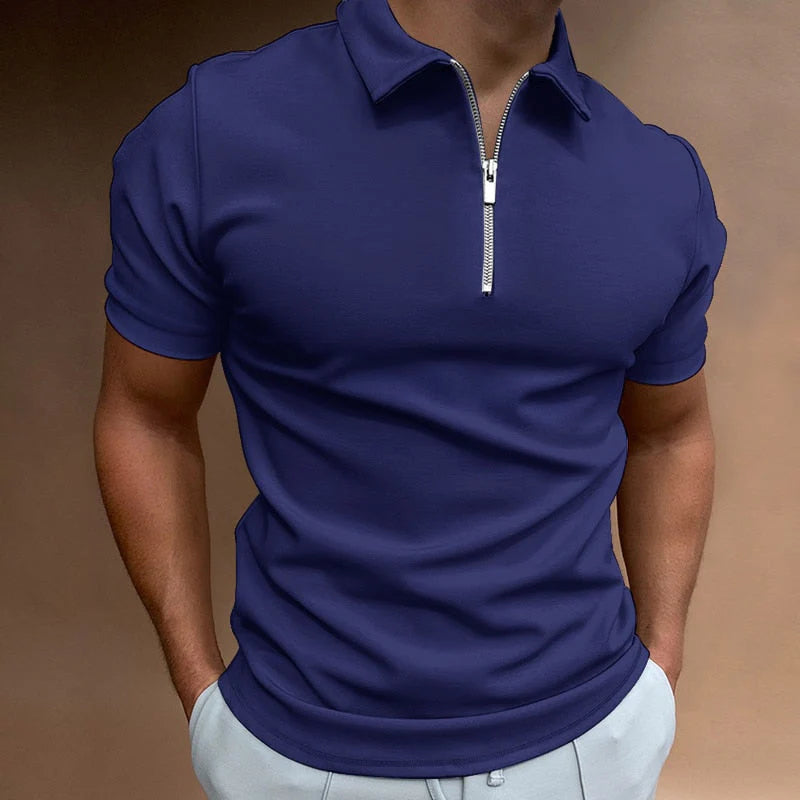 Sjors – Polo premium con cremallera para hombre