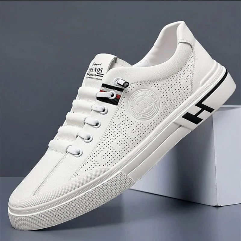 Luuk – Zapatos de cordones para hombre con suela perfilada y acabado en cuero