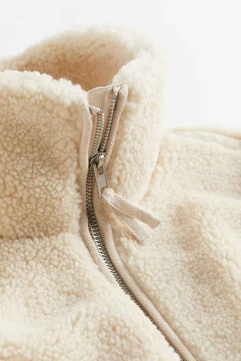 Elara Teddy Jas con Cremallera – Abrigo de Invierno para Mujer de Suave Forro Polar y Ajuste Elegante