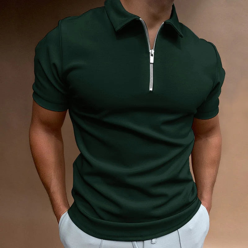 Sjors – Polo premium con cremallera para hombre