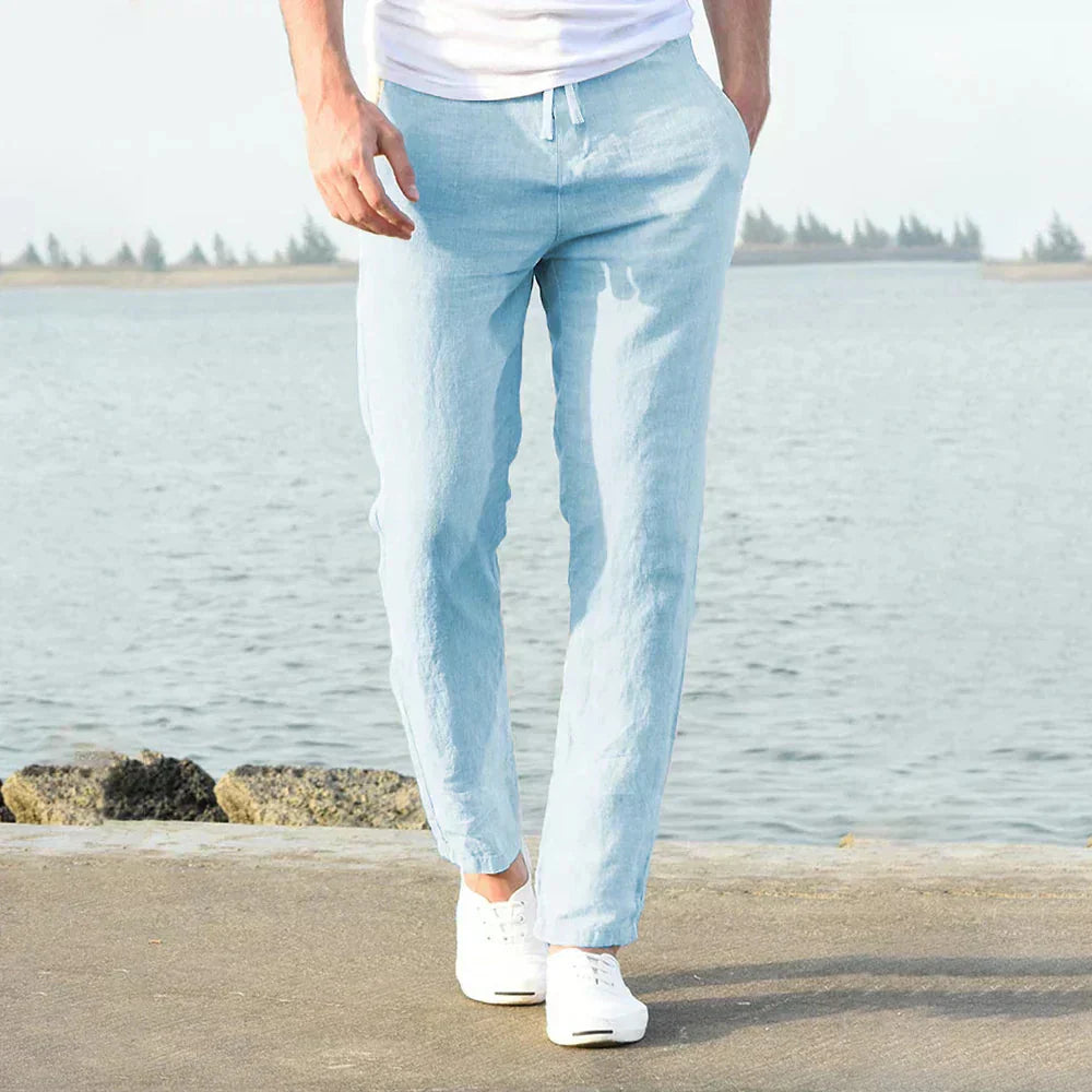 Bobby – Pantaloni di Lino Traspiranti da Uomo in Stile Estivo