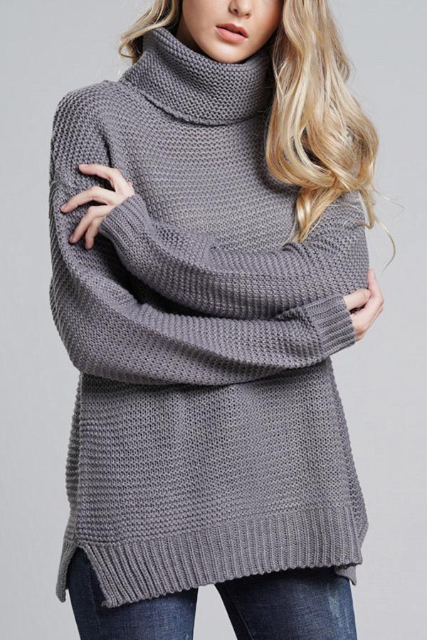 Stellara Suéter para Dama | Cuello Alto Enrollado, Casual de Punto Grueso para Otoño/Invierno