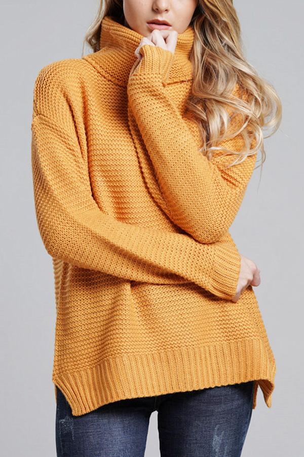 Stellara Suéter para Dama | Cuello Alto Enrollado, Casual de Punto Grueso para Otoño/Invierno