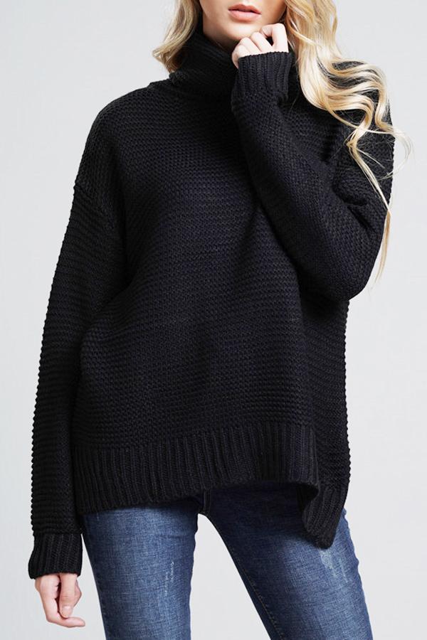 Stellara Suéter para Dama | Cuello Alto Enrollado, Casual de Punto Grueso para Otoño/Invierno