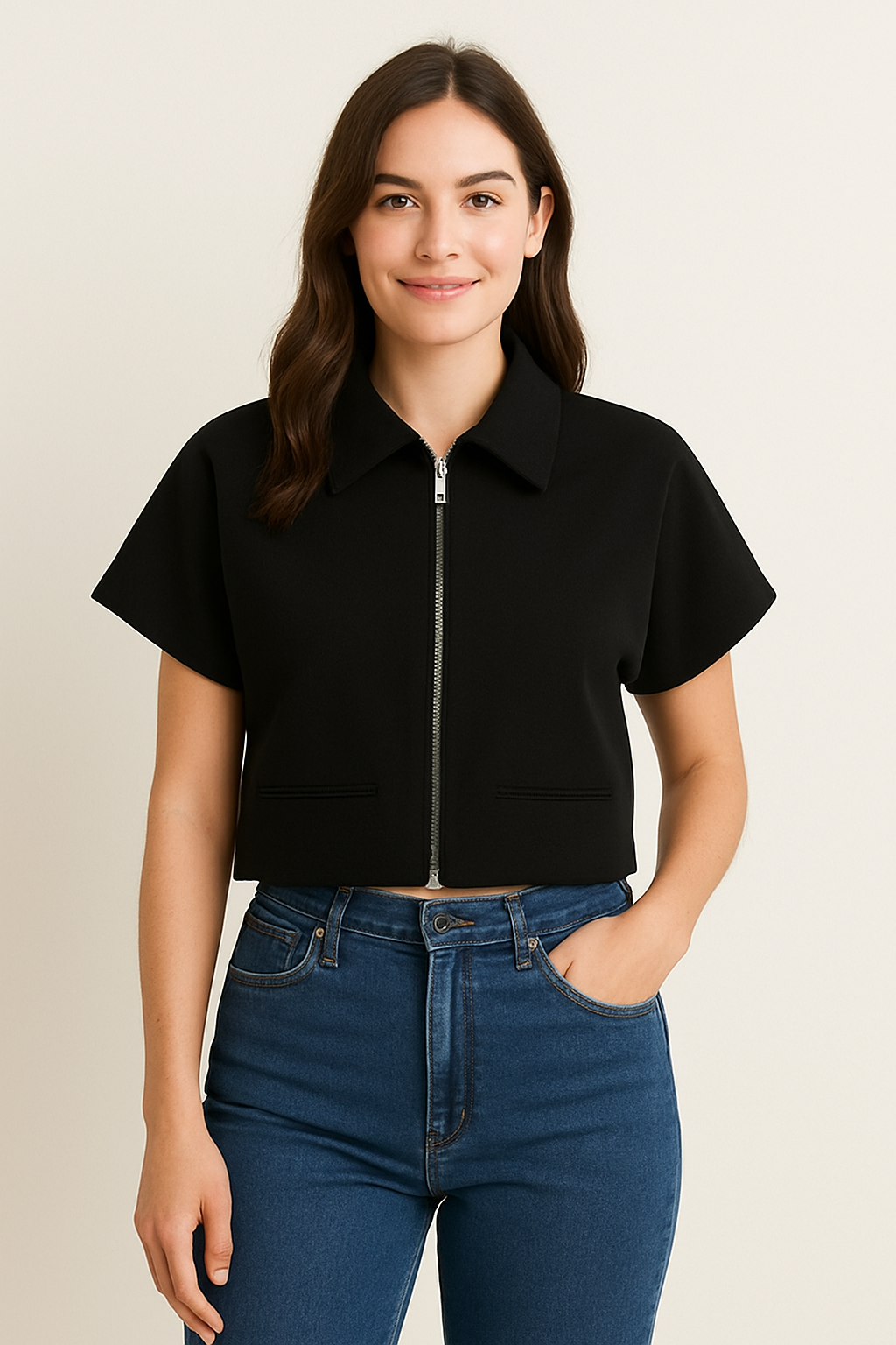 Syra Dames Zip-Jacke | Stevige Stof, Casual tot Edgy