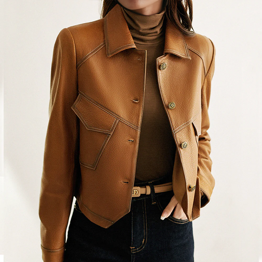 Solea Damesjas | Manteau Long Brun, Intemporel pour Jour & Soirée