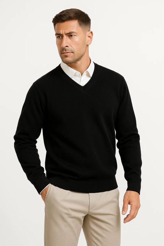 Tom | Kasjmier V-hals slim fit trui 0