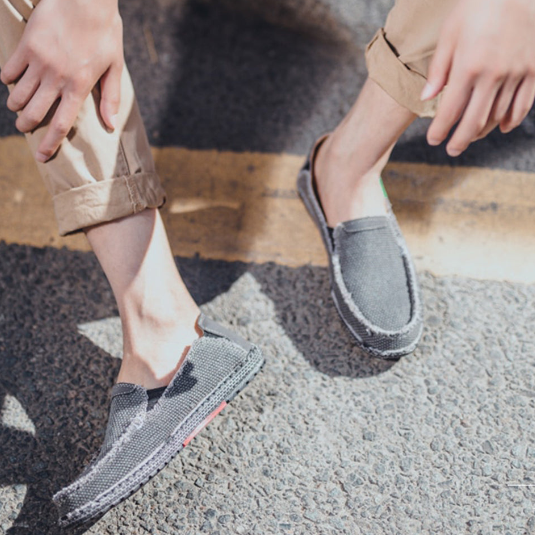 Navex Heren Mocasines de Lona – Zapatos Casuales Transpirables y Ligeros
