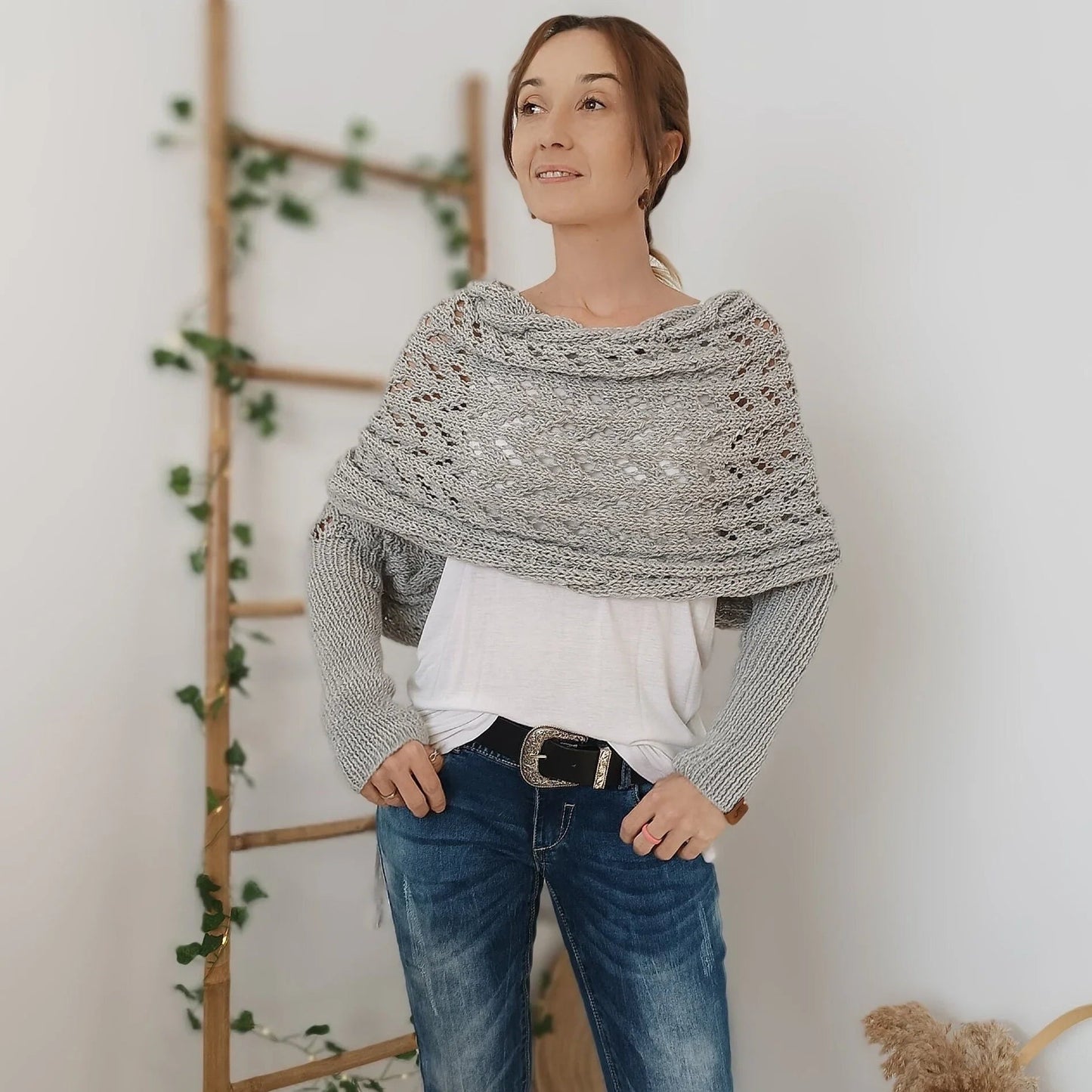Aria Damas Manta Envolvente | Hilo Suave Tejido, Ideal para Cada Temporada
