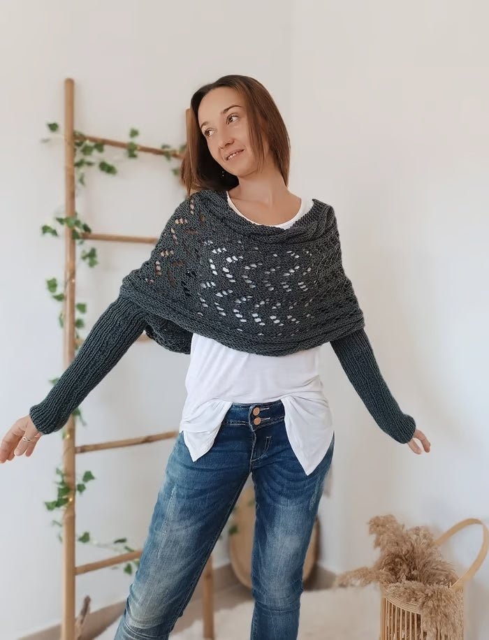 Aria Damas Manta Envolvente | Hilo Suave Tejido, Ideal para Cada Temporada