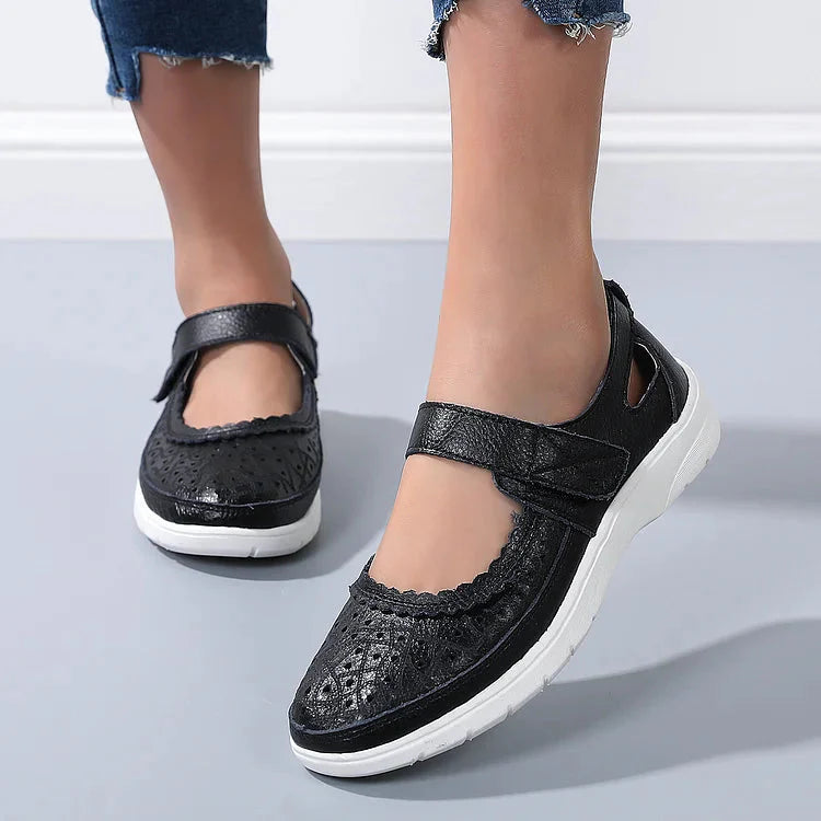 Simona – Witte Leren Loafers Met Comfortvoetbed Voor Dames