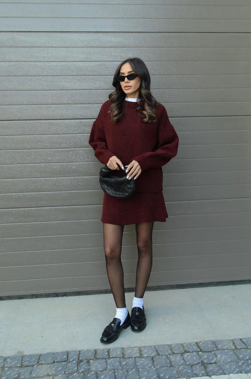 Hanna Conjunto de Punto para Dama | Suéter Suave y Falda para Otoño e Invierno