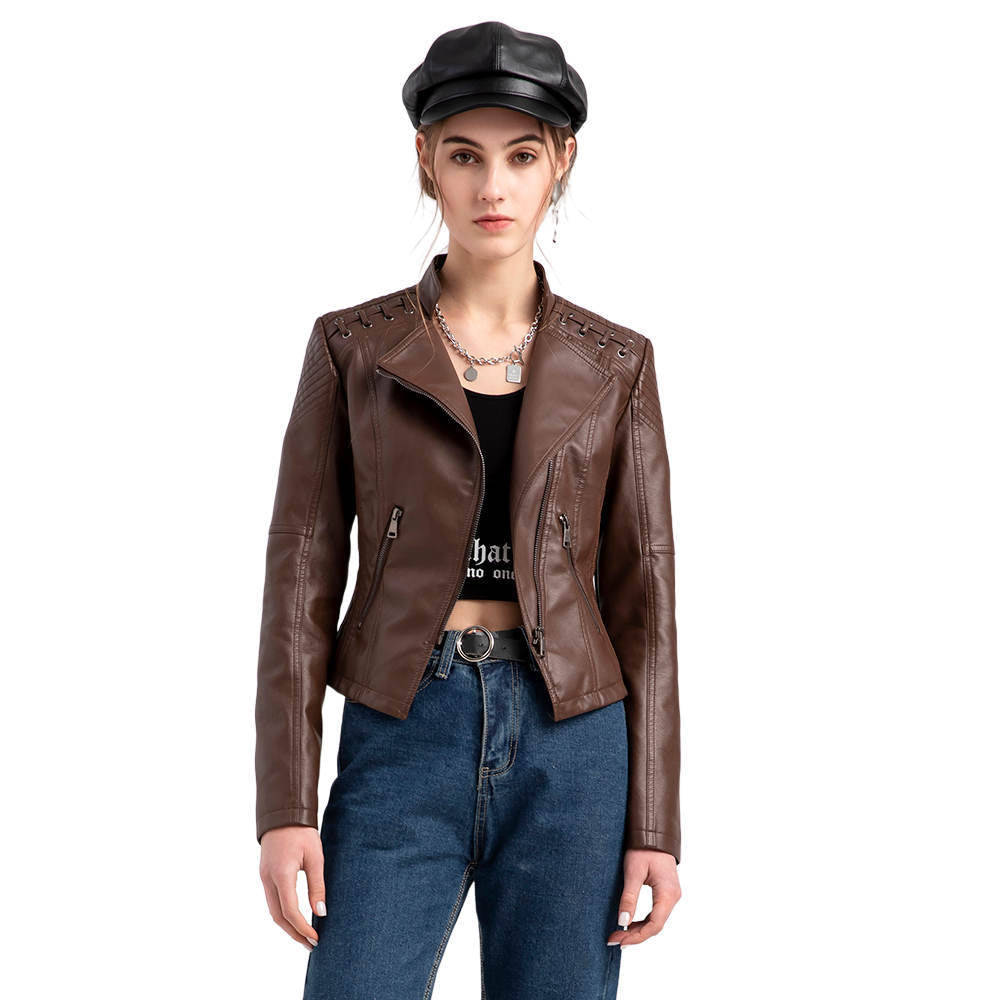 Chaqueta de piel sintética Vera para mujer | Look de cuero de lujo, multicolor