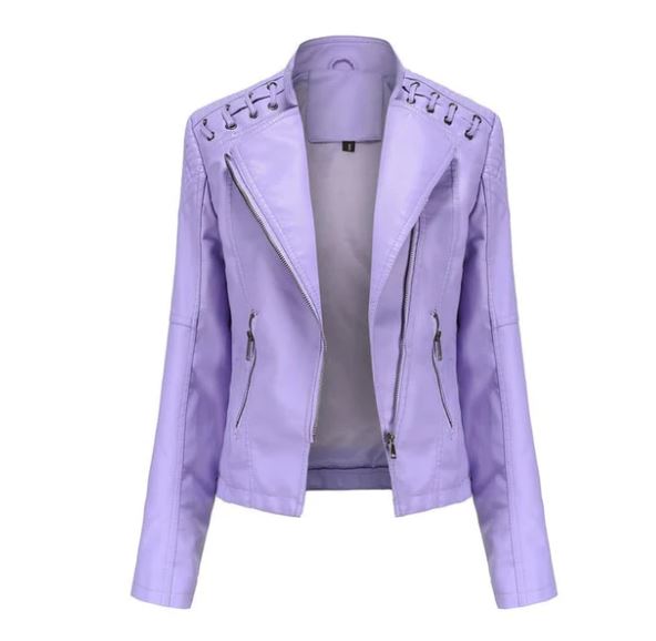 Chaqueta de piel sintética Vera para mujer | Look de cuero de lujo, multicolor
