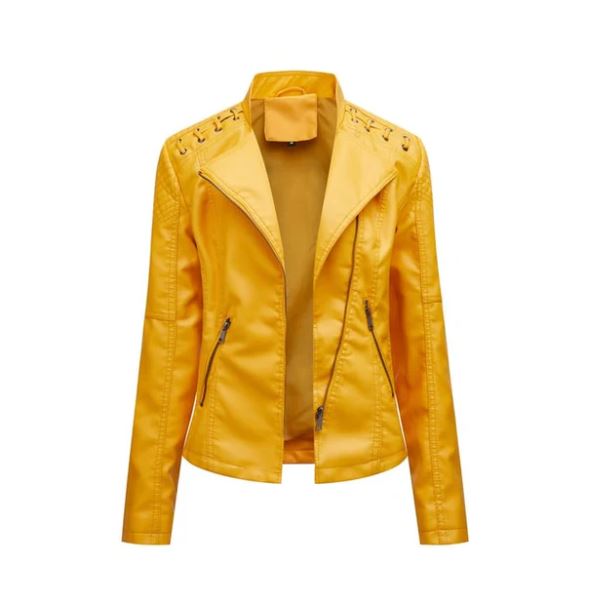 Chaqueta de piel sintética Vera para mujer | Look de cuero de lujo, multicolor